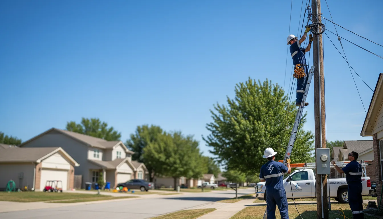 Residential electrician providing installation services in Sharples, WV
